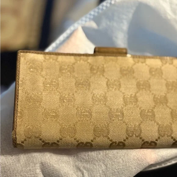 Gucci GG canvas‎ beige/brown canvas project wallet